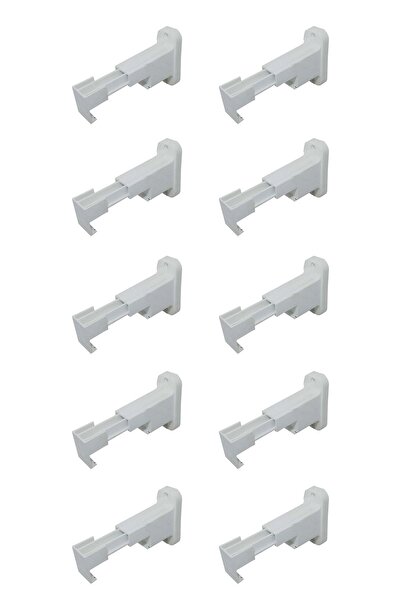 MADE Perde Rayı Korniş L Ayak Duvara Montaj Askı Aparatı Plastik 10 Adet (VİDA DÜBEL HEDİYEMİZDİR)