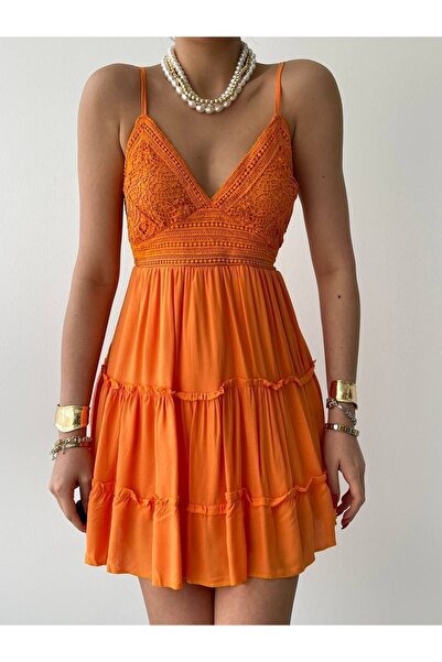 Buklemoda Gathered Chest Detailed Dress