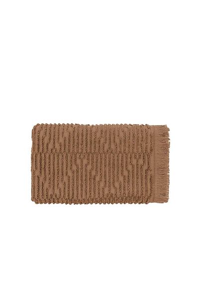 Green Black Anisa Hand Face Towel 100% Cotton Combed Jacquard Brown 50x90 Cm