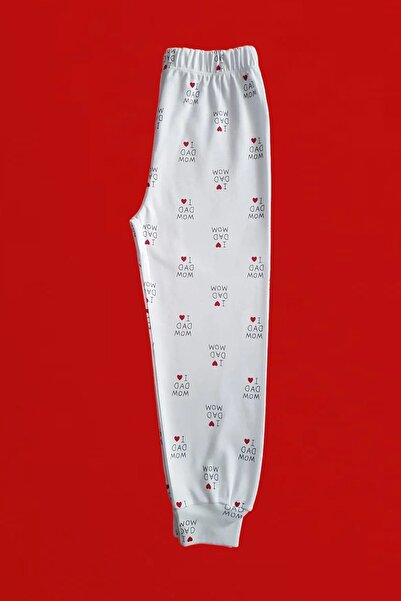 Çamaşır Bahçesi Short Sleeve Patterned Children's Pajama Set#printed children's pajamas#heart pattern slipwear#laundry garden