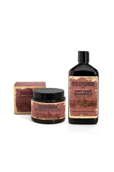 MOONSHINE Dry Set - Shampoo for Dry Hair 500ml & Mask & Conditioner for Dry Hair 500ml