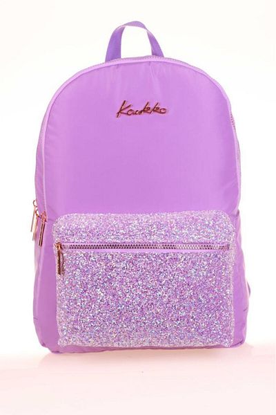 KAUKKO Lilac Bright Backpack with Stones - K1651