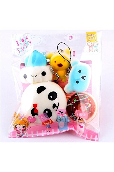 TURKAFONE 5 Adet Squishy Mini Sürpriz Set - 130 Farklı Figürden 5'li Karışık Set