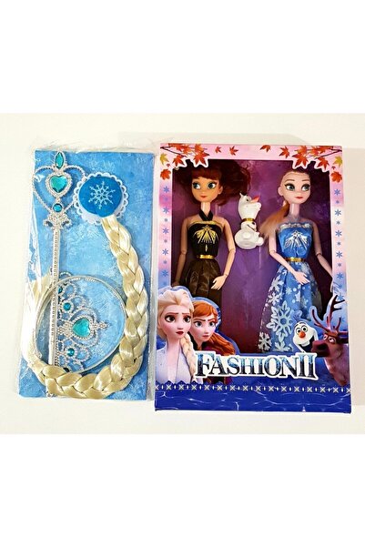 Frozen Karlar Ülkesi Elsa Anna Olaf Bebekler ve Elsa'nın Takı Seti