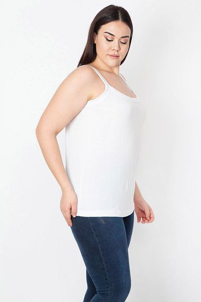 Şans Bone Strap Women's Plus Size Blouse - 65n23522