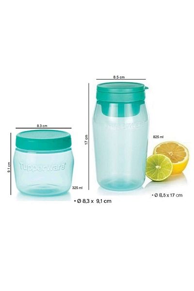 Tupperware Multi-Purpose Jar 2-Piece Storage Container 825ml-325mlviolahome
