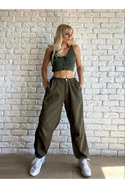 Touz Moda Green Tactical Gabardine Unisex Trousers
