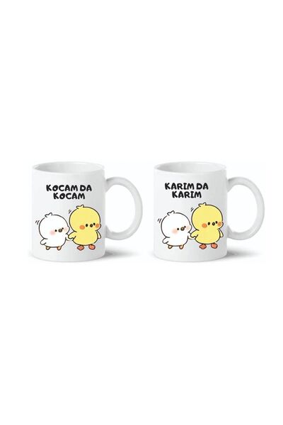 Hediyedoldur Karımda Karım Kocamda Kocam 2’li Kupa Bardak