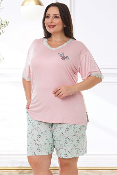 Bella Linda Set pijamale de damă cu pantaloni scurți mărimi plus