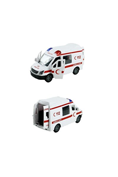 TURKAFONE Sürtmeli 1:32 Ambulans Acil Kurtarma Aracı