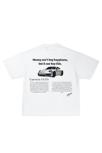 Lora Benvito Μπλουζάκι Porsche 911 Carrera 4S White Oversize