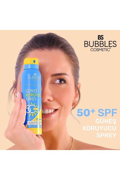 bs bubbles cosmetic Güneş Koruyucu Sprey Yüksek Koruma 50 Spf Leke Karşıtı Pa...