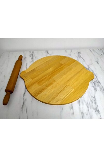 mms mobilya 57 Cm Çam Panelden Üretilmiş Merdane Hediyeli Tezgah Üstü Sofra