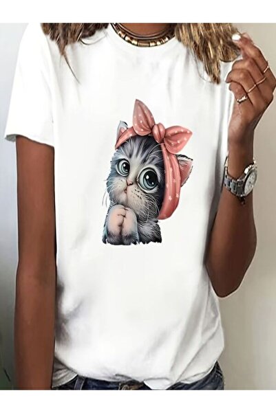 classy moda Tricou Single Jersey - Tricou cu mânecă scurtă, cu decolteu tripl...