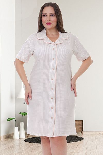 Bella Linda Women's Nightgown Dress - Plus Size, Buttoned