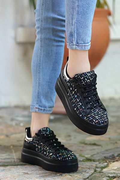 LEYDİ SHOES Sport cu model blugi negri Oscar
