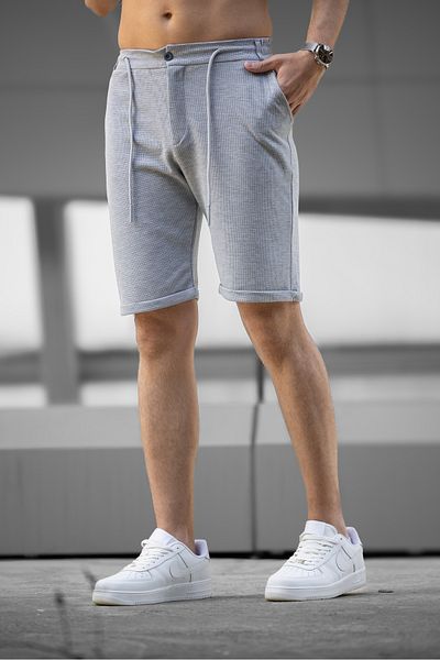 3MODA Men's Oversize Set - Zippered Waist Elastic Shorts