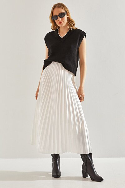 KAŞİHA تنورة نسائية طويلة بطيات - خصر مرن