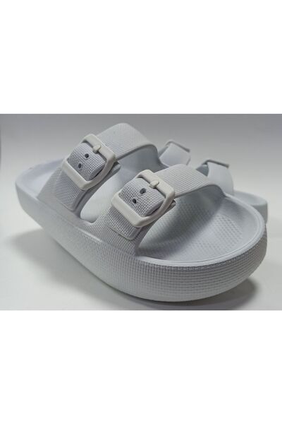 AKINAL Σόλα Bella Eva Platform - Ρυθμιζόμενη διπλή πόρπη, Casual Pool Beach House και Street Slippers