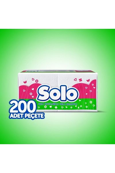 Solo Napkin Soft 200 Pieces x 4 Pieces