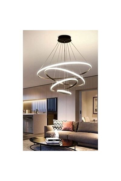 Sanctum hellin Black 4-Piece New White Ultra Super LED Chandelier