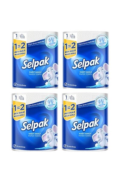 Selpak Giant Towel 3 Layers 1=2 X 4 Pieces