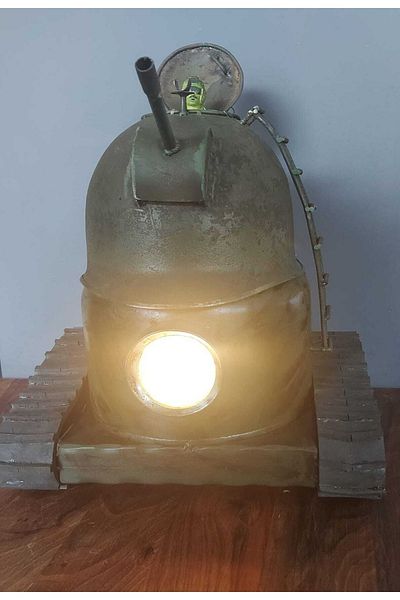 kho military design Metal Tank Shaped Lampshade Model