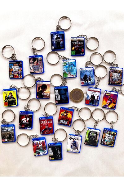 Cosmic Star The Walking Dead Destinies TWD Ps5 Minyatür Oyun Kutusu Anahtarlık