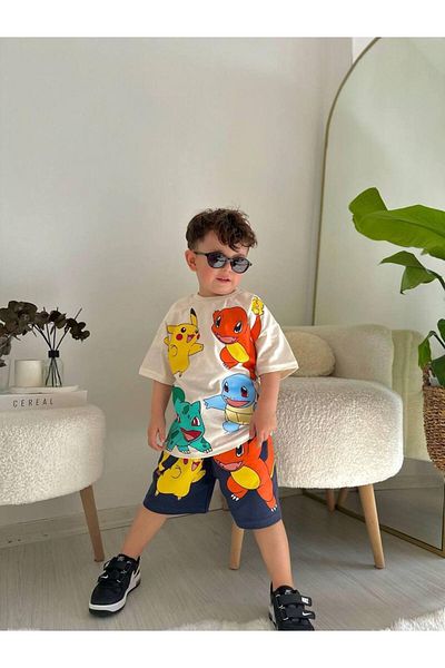 misskids Boy's Shorts Set - Miss Kids Cartoon Patterned