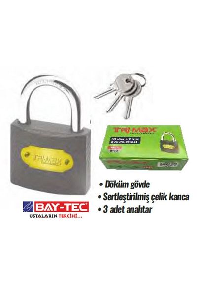 Baytec Arı Ticaret Tri-max 25 Mm Gray Padlock