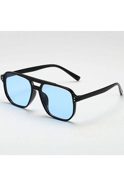Alexis Carrel Unisex Retro Black Blue Glass Sunglasses