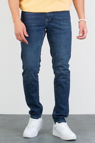 HALAT'S Ανδρικό Jean Jean BRUCE Dark Blue Grinded Slim Fit Lycra