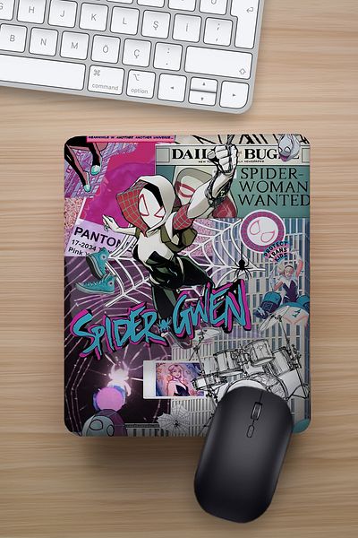 Ludios Подложка за мишка Spider Gwen Design - поставка за китки