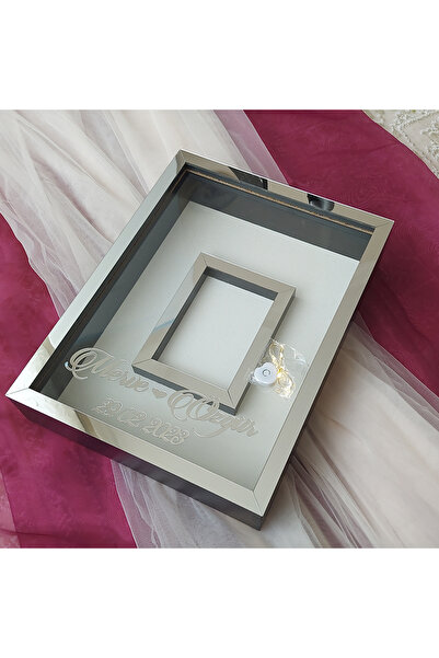 hobicehayaller 30x40 İsimli Ledli Fotoğraf Bölümlü Anı Çerçevesi! Yeni Moda G...