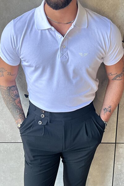 CONSTRAİN Tricou SlimFit cu gât polo - Imprimat minim