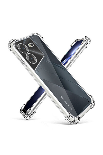 CaseWorld Tecno Pova 5 Kapak Kamera Korumalı Airbag Antishock Köşe Korumalı Ş...