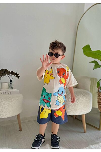 misskids Boy's Shorts Set - Miss Kids Cartoon Patterned