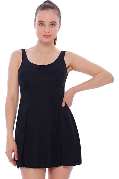Butik Nilyam Costum de baie pentru femei cu rochie elastică, pantaloni scurți de mărime mare - 24114