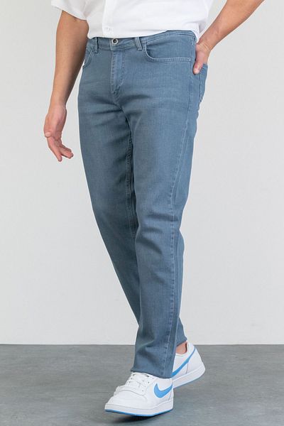 HALAT'S Ανδρικό ELVIS Blue Slim Fit Lycra Jean Jean HALATS-DE-SLIM