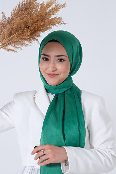 HAREM SCARF Janjan Patterned Grass Green Shawl