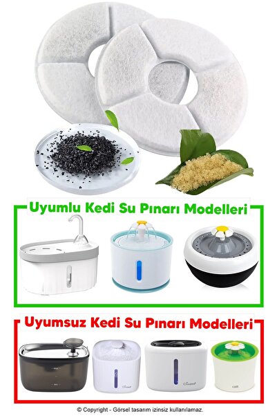 Yedek Filtre Kedi Su Pınarı 3lü Paket - KKMK-135