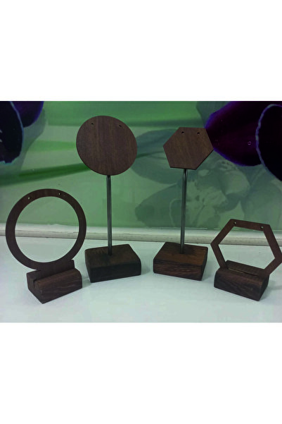 Tiydem Küpe ve Kolye Teşhir Standı, Masaüstü Takı Organizeri, Ahşap Takı Serg...