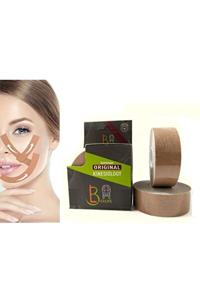 BekLife Kinesiology 2, 5cm X 5mt 2 Adet Tape Yüz Yogası Yüz Bölgesi Için Therapy Cotton Kinesio Face Tape
