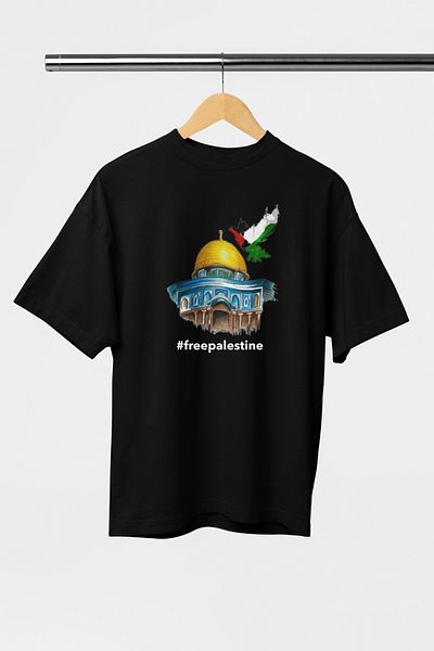 Korefanzin Tricou oversize unisex - Cod Trend, Free Palestine, Design Palestinian