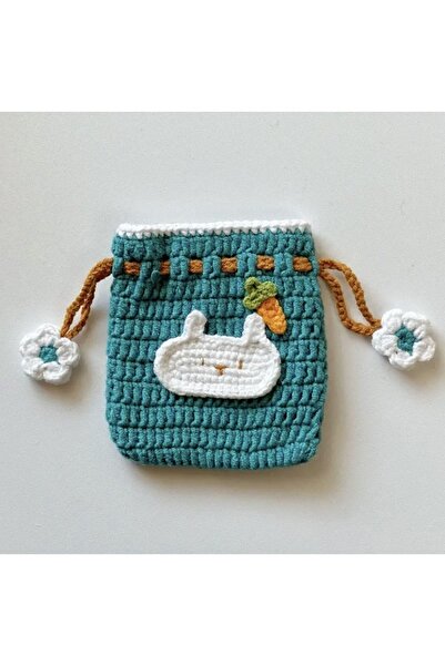 afralya home El emeği mini figürlü cüzdan, örgü cüzdan