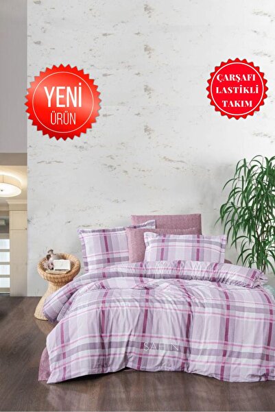 Şahinhome Genç Odası Ekose Desen Tek Kişilik Nevresim Takımı Lastikli Çarşaf ...