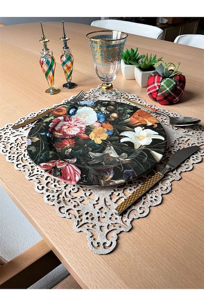 Ergüven Home Μπεζ (ΣΚΟΥΡΑ ΚΡΕΜΑ) Σουέντ Ύφασμα American Service Placemat 35x35 cm Τετράγωνο Σετ 6 - Κομψό και ανθεκτικό