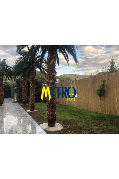 Doğadan Mekana Metrohasır 0,50 Cm X 6,00 Cm Doğal Kamış Hasır Çit Doğal Bambu...