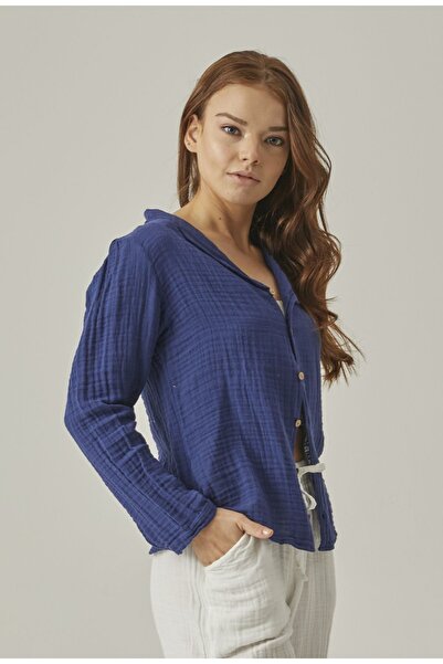 MUTİR MÜSLİN ŞAL YAKA KADIN GÖMLEK