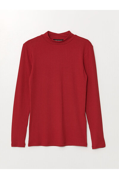 LC Waikiki LCW Dik Yaka Düz Uzun Kollu Kadın Body